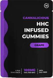 HHC Infused Gummies Grape - 4 stuks