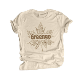 Camiseta orgánica de la camiseta verde algodón natural