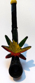 Cachimbo Folha de Maconha Rasta 12 cm