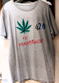 T-Shirt aus 100 % Bio-Baumwolle, 420 Cannabisblatt