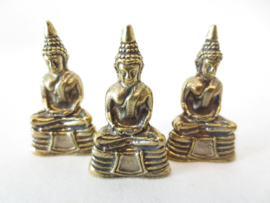 Bronze mediterende Buddha 3 cm