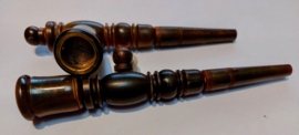 Wunderschöne braune Chillum-Rauchpfeife aus Holz, 18 cm