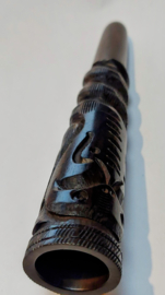 WOODEN CANNABIS CHILLUM PIPE with Handmade COBRA