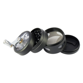 Grinder de metal de 4 piezas con molinillo giratorio de 6 cm