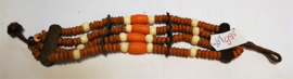 mooie oranje kralen armband