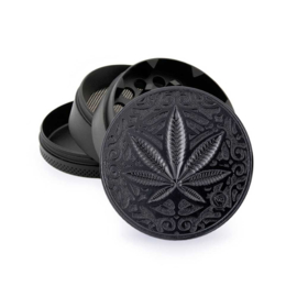 Grinder in metallo Black Trance Leaf (⌀50 mm / 4 pezzi)