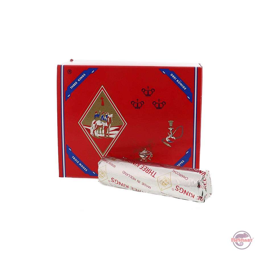 Three Kings Shisha Charcoal10 pcs - 33 mm