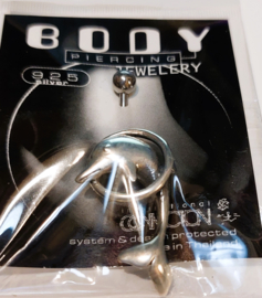 linda prata piercing com golfinho