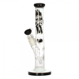 Grace Glas | Cheech & Chong 'Peace' - Rechte Bong Zwart H:30cm - Ø:38mm - SG:18,8mm,  gp100