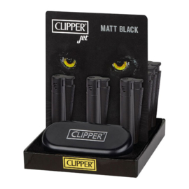 JET VLAM - Preto mate - Isqueiro CLIPPER de metal grande