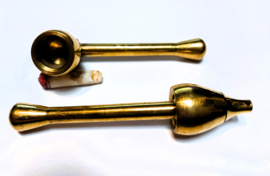 Metall-Tarnpilzpfeife 8 cm goldfarben