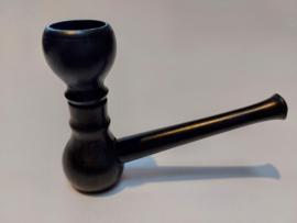 Wunderschöne schwarze Raucherpfeife aus Holz, 10 cm