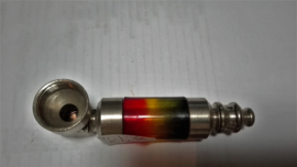 Petite pipe Rasta en métal/plastique 8,5 cm