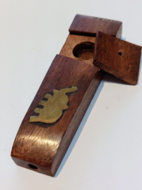 Lindo cachimbo de madeira para fumante 8cm com tampa