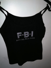 T-shirt débardeur BigBud FBI, noir