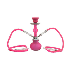 Sahbi Shisha Fluor Roze 28 cm, Twee buizen.