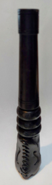 Hand-carved Cobra Brown Wooden Smokers Chillum 17cm