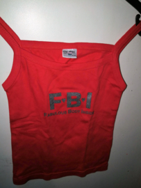T-shirt canotta BigBud FBI, rossa