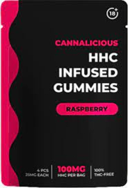 HHC Infused Gummies Himbeere – 4 Stück