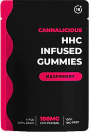 HHC Infused Gummies Rasberry - 4 stk