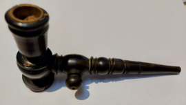 BordeauxRodeof Raucherpfeife aus schwarzem Holz, 18 cm