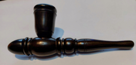Wunderschöne schwarze Chillum-Rauchpfeife aus Holz, 14/18 cm