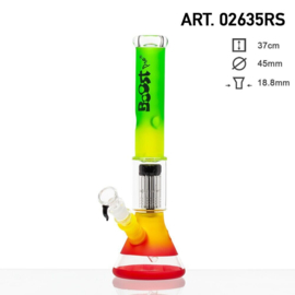 Boost Pro Rasta Glas Bong- H: 37cm- Ø: 45mm Waterpijp, gp101