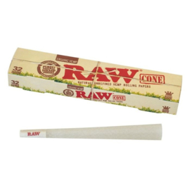 RAW Organic Pre-Rolled Cone King Storlek 109mm 32 st