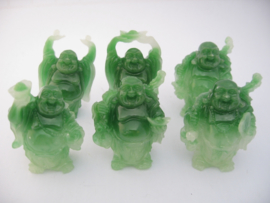 Buddha sæt Jade 6 stykker stående 5 cm