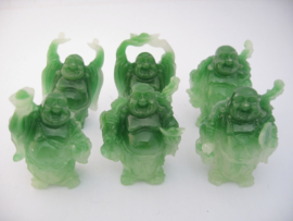 Buddha Set of Jade 6 pieces standing 5 cm