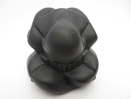 statuetta Yogiman in legno nera