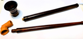 Træ-rygerpibe 43cm, lynlåsrør