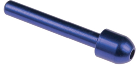 snu53. Purple Aluminum snuff tube with convex end, Snorter