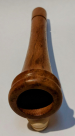 Wunderschöner, glatter, handgefertigter Räucher-Chillum aus braunem Holz, 13 cm