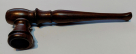 Lindo cachimbo de madeira marrom liso para fumantes 15 cm