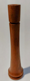 Hermoso Chillum Ahumador De Madera Marrón Liso Hecho A Mano 13cm