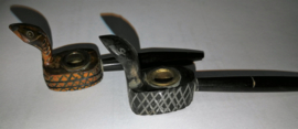 Handgefertigte kleine Holzraucherpfeife 12 cm Cobra