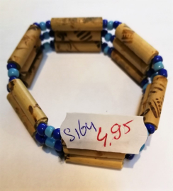 mooie kralen armband blauw