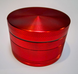 Aluminum Grinder (Ø 62 mm, 4 Parts), Red