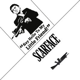 Große gefaltete Scarface-Siegel/Umschläge, 100 Stück, 95 mm x 95 mm