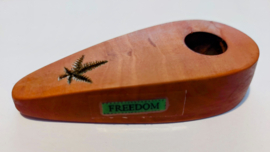 Petite pipe à fumer Freedom en bois 10 cm rouge