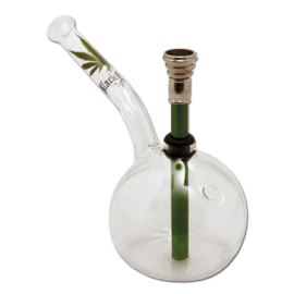 GLASS BONG MED METAL CHILLUM 17cm / Big Bud / Maastricht