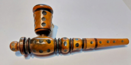 Belle pipe chillum en bois marron clair 18 cm