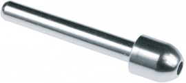 snu48 Aluminum silver snuff tube with ball end, Snorter