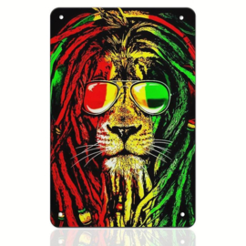 Quadro reggae in metallo 20,32x20,48 cm