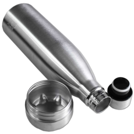 Vattenflaska i rostfritt stål i silver