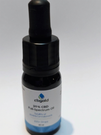 CBGold, 30 porcentagem de óleo CBD - 10 ml Full Spectrum