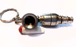 Kleiner Schlüsselanhänger aus Metall für Raucherpfeife, 6 cm