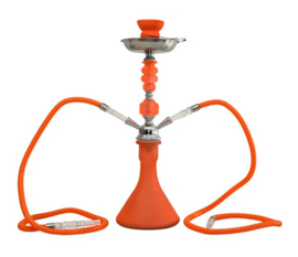 Sahbi Shisha Fluor oranje 48 cm 2 buizen