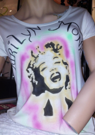 Marilyn Moroe 2 t-shirt, bedrukt t-shirt